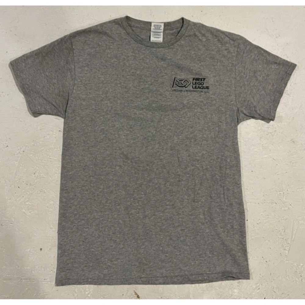 Vintage First Lego League Volunteer Shirt Mens Medium Toys Gray Short Sleeve - Picture 1 of 11